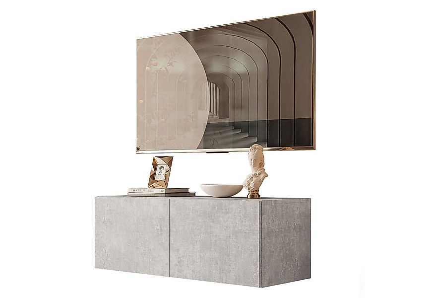 Lookway Lowboard COLGANTE 100 Hängender TV-Schrank Betonoptik günstig online kaufen