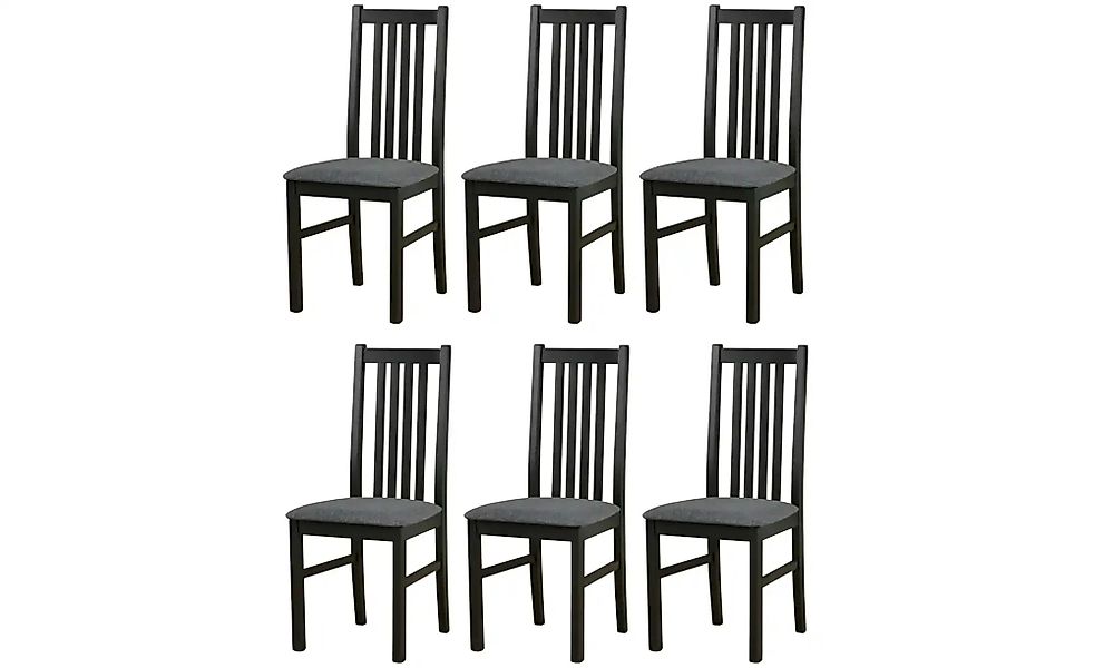 Esszimmerstuhl 6er-Set  Peter ¦ schwarz ¦ Maße (cm): B: 43 H: 94 Stühle > K günstig online kaufen