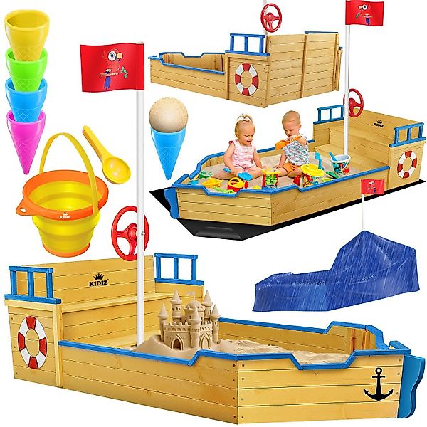 KIDIZ Sandkasten, Sandkasten Ahoi Piratenschiff Boot günstig online kaufen