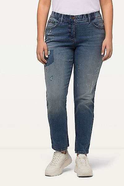 Ulla Popken Regular-fit-Jeans Boyfriend-Jeans Destroy-Effekte weites Bein günstig online kaufen