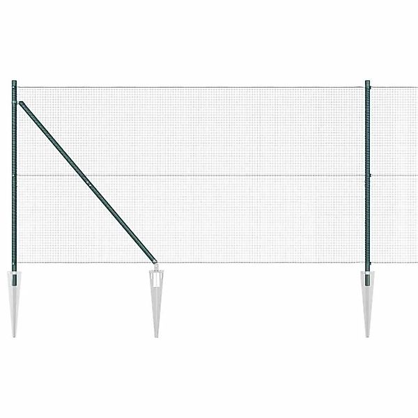 vidaXL Zaunpfosten Grün 10 x 1,2 m 16 x 16 mm Netz Stahl und PVC 3352050 günstig online kaufen