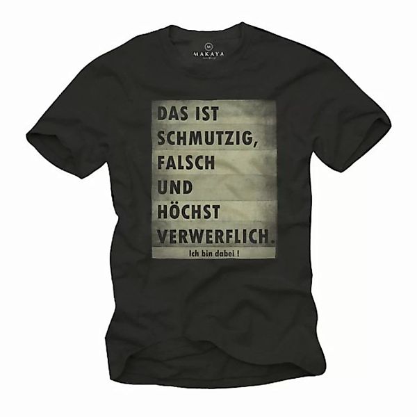 MAKAYA Print-Shirt Herren Lustige Freche Witzige Ausgefallene Sprüche T-Shi günstig online kaufen