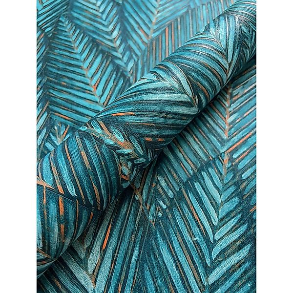 Newroom Vliestapete Miana Blue Dschungel Modern FSC® günstig online kaufen