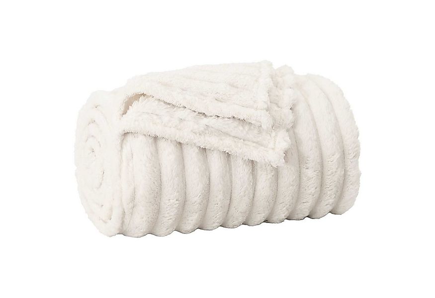 vidaXL Bettüberwurf Überwurfdecke Creme 240 x 220 cm Fleece günstig online kaufen