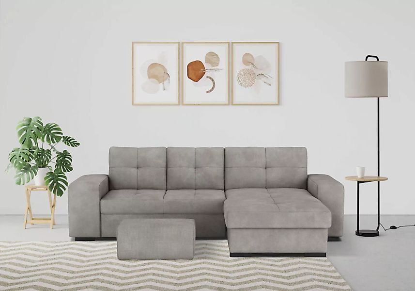 COTTA Ecksofa "Mattina L-Form", inkl. Hocker, wahlweise mit Bettfunktion un günstig online kaufen