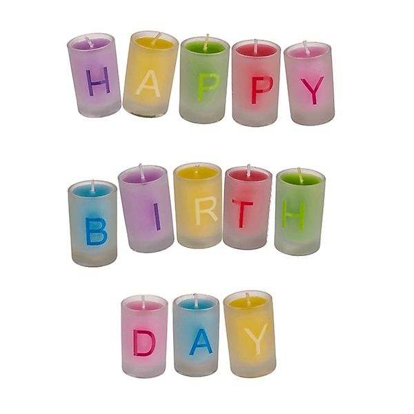 Out of the Blue Stumpenkerze Happy günstig online kaufen