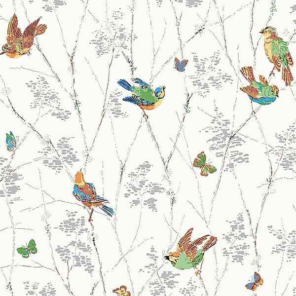 Laura Ashley Vliestapete Aviary Natural 10,05 x 0,52 m günstig online kaufen