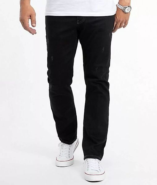 Rock Creek Straight-Jeans Herren Jeans Stonewashed Schwarz RC-2099 günstig online kaufen