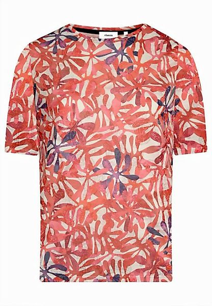 elanza T-Shirt Shirt mit Blüten und Ornamenten in Rot/Blau (1-tlg) günstig online kaufen