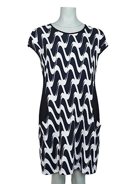 Seidel Moden Kleid Wellen schwarz-weiß günstig online kaufen