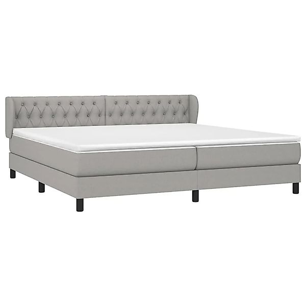 vidaXL Boxspringbett mit Matratze Hellgrau 200x200 cm Stoff 3126509 günstig online kaufen