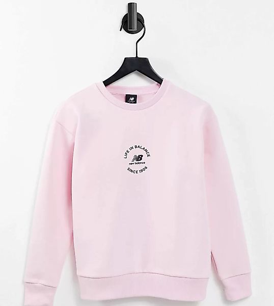 New Balance – Sweatshirt in Rosa mit „Life in Balance“-Print, exklusiv bei günstig online kaufen
