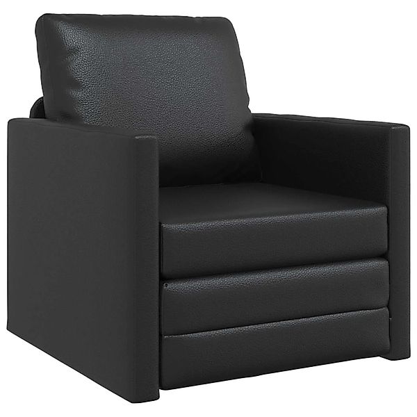 vidaXL Klappsofa Bett Schwarz 74 x 77 x 81 cm PVC 42030492 günstig online kaufen