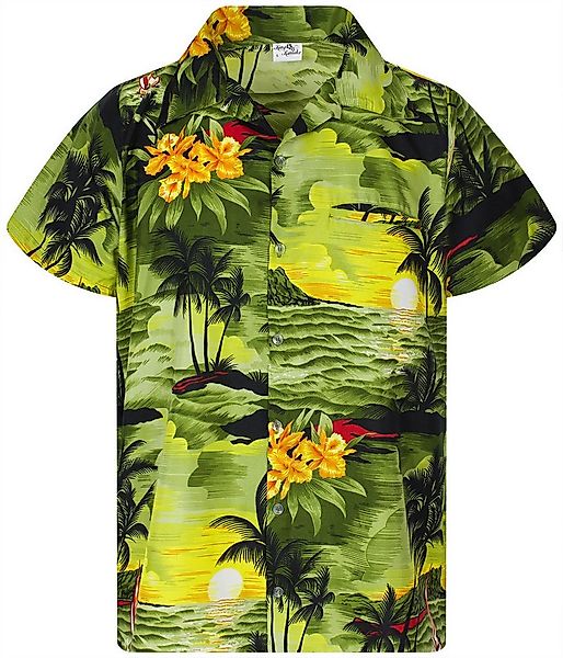 King Kameha Hawaiihemd Surf Übergrößen 7XL-12XL Kurzarm Front-Tasche Stylis günstig online kaufen