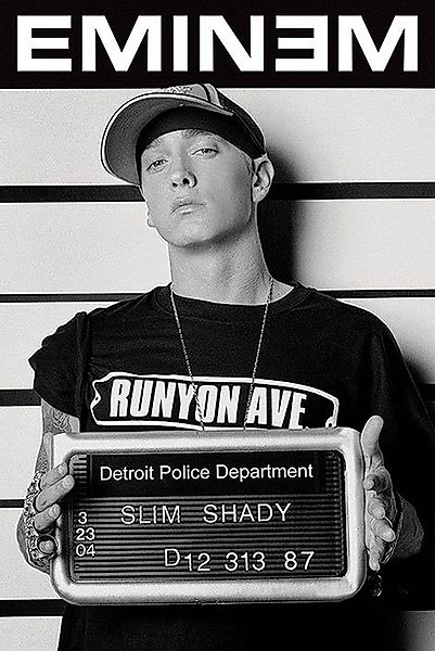 PYRAMID Poster Eminem Poster Verbrecherkartei 61 günstig online kaufen