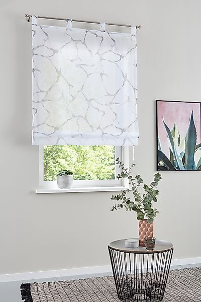 my home Raffrollo "Fulda" mit Schlaufen Transparent, Voile, Polyester günstig online kaufen