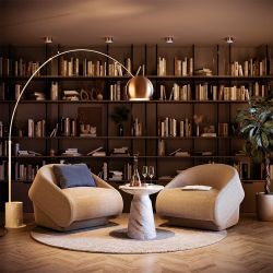 s.luce Stehlampe Ball Bogenlampe mit Marmorfuß günstig online kaufen