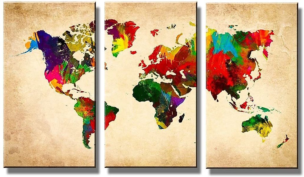 Visario Leinwandbild 3-teiliges Wandbild von Visario, günstig online kaufen