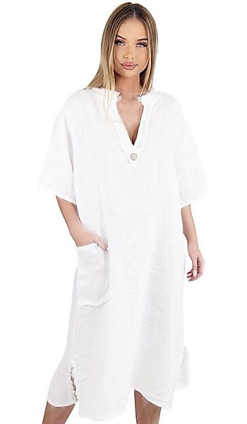 Mississhop Sommerkleid Dame Kleid Sommerkleid 100% Leinen M.3093 Gr.36-40 günstig online kaufen