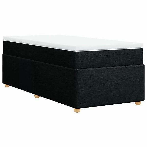 vidaXL Boxspringbett mit Matratze Schwarz 100x200 cm Stoff2103176 günstig online kaufen