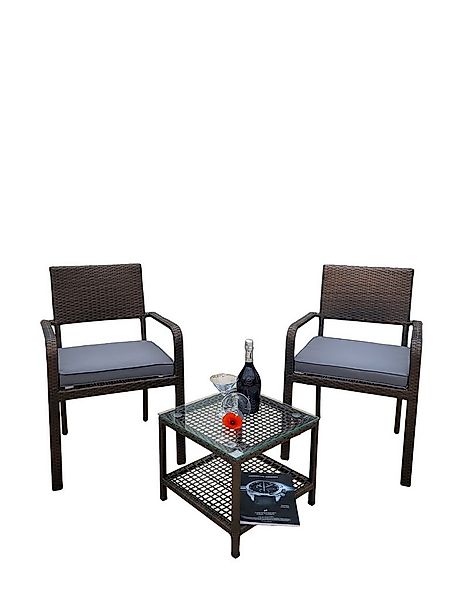 Ragnarök Möbel-Design Garten-Essgruppe Balkon Set, (Set, Alu, Polyrattan), günstig online kaufen