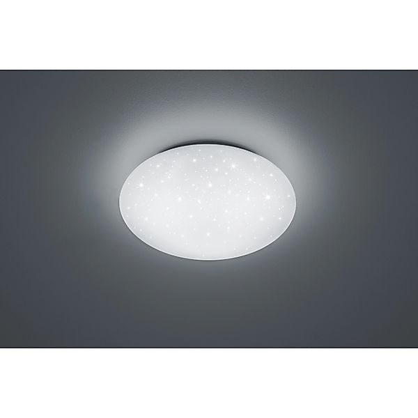 LED-Deckenlampe Putz Weiß 1-flammig 15 W 1500 Lm Sternenhimmel günstig online kaufen