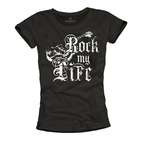 MAKAYA T-Shirt Rockige Damen Tops Musik günstig online kaufen