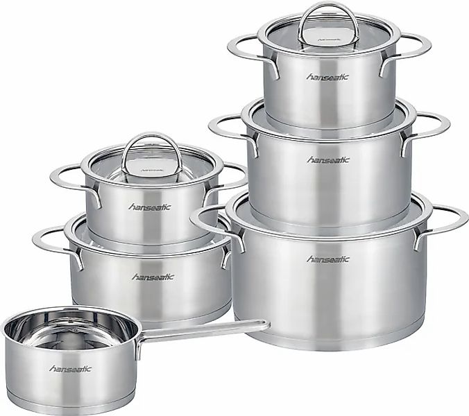 Hanseatic Topf-Set »hanseatic«, Edelstahl 18/10, (Set, 11 tlg., Fleischtopf günstig online kaufen