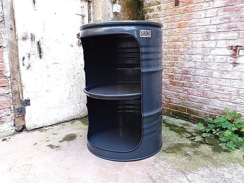 SRM Design Mehrzweckregal Fassregal Regal Ölfass 210L Fass Anthrazit Fassmö günstig online kaufen