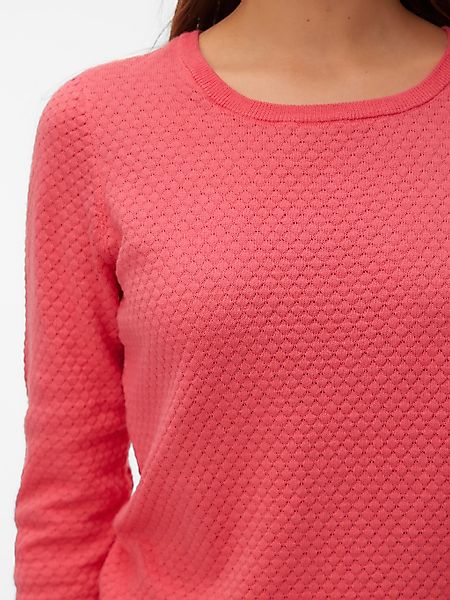 Vero Moda Rundhalspullover "VMCARE STRUCTURE LS O-NECK BLOU NOOS" mit Struk günstig online kaufen