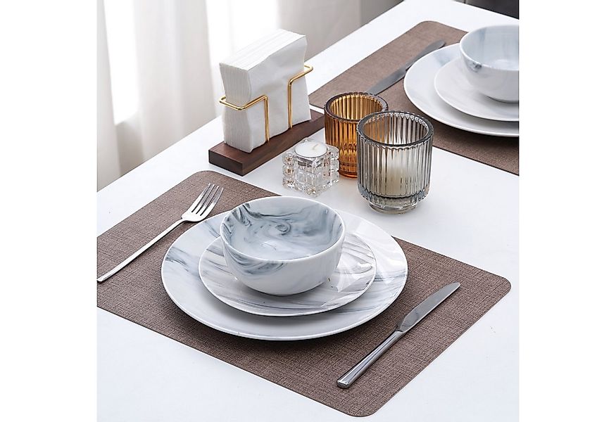 Simurq Platzset Abwaschbar - Beidseitig Nutzbare und Rutschfeste Tischsets, günstig online kaufen