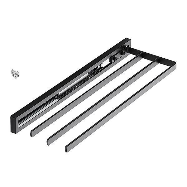 SOTECH Handtuchauszug STYLE 3 Armig Schwarz 415 mm Auszugsweg 300 mm günstig online kaufen