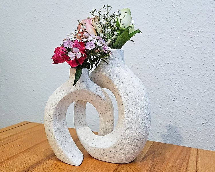 Yudu Tischvase 2-teiliges Vasen Set Blumenvase Dekovase Vase Romantik Desig günstig online kaufen