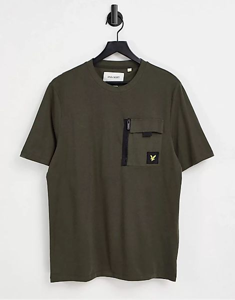 Lyle & Scott – T-Shirt mit Brusttasche-Grün günstig online kaufen