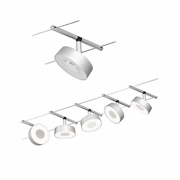 Paulmann "CorDuo LED Seilsystem Circle Basisset 5x180lm 5x5W 3000K 230/12V günstig online kaufen