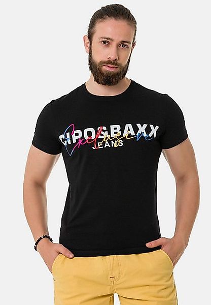 Cipo & Baxx T-Shirt T-Shirt mit Rundhalsausschnitt günstig online kaufen