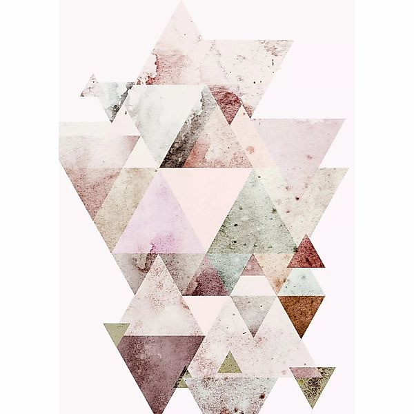 Komar Wandbild Triangles Red 50 x 70 cm günstig online kaufen