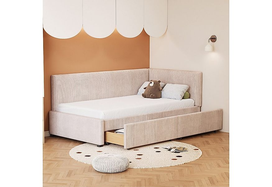 Merax Daybett (1 tlg), Polsterbett Schlafsofa 90x200cm mit Stauraumschublad günstig online kaufen