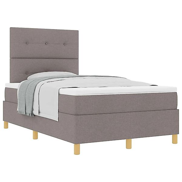 vidaXL Boxspringbett mit Matratze Taupe 120 x 200 cm Stoff 3339613 günstig online kaufen