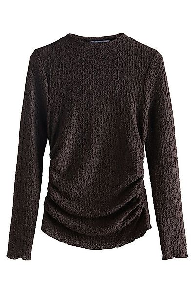 Next Blusenshirt Hochgeschlossenes Langarm-Oberteil mit Struktur (1-tlg) günstig online kaufen