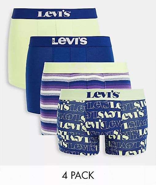 Levi's – Boxershorts mit Streifenmuster und einfarbigem Design in Grün und günstig online kaufen
