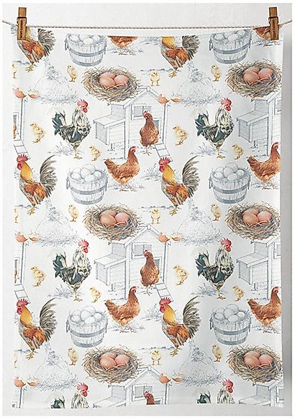 Ambiente® Geschirrtuch Chicken farm, (1-tlg., 1-teilig), günstig online kaufen