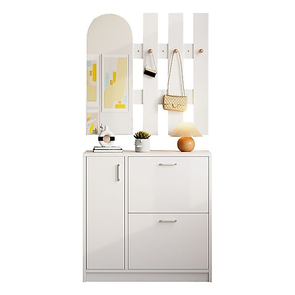 OKWISH Garderoben-Set Schuhschrank, Spiegel und Haken, günstig online kaufen