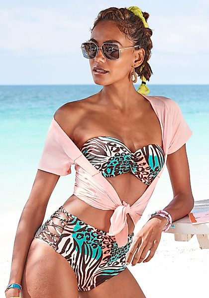 Venice Beach Highwaist-Bikini-Hose "Maia" mit trendigem Druck günstig online kaufen