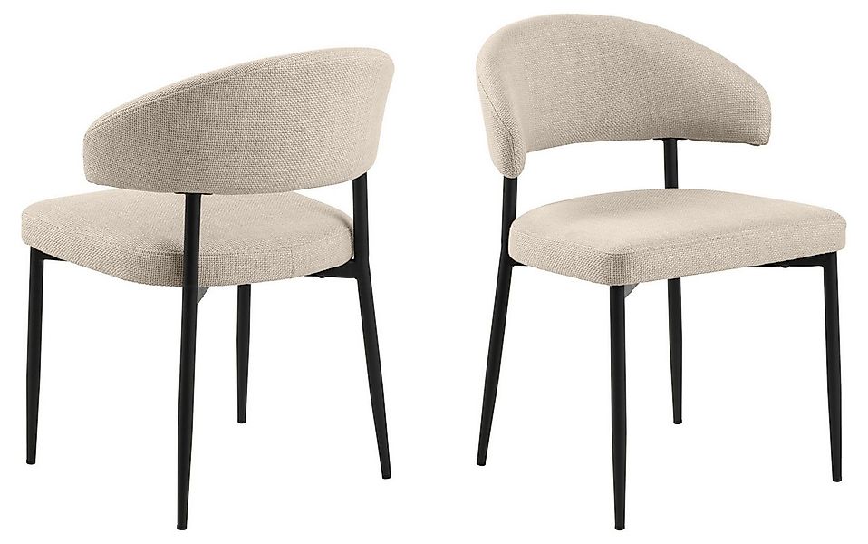 ACTONA GROUP Esszimmerstuhl Edina, 2er-Set, Skandinavisches Design, weicher günstig online kaufen