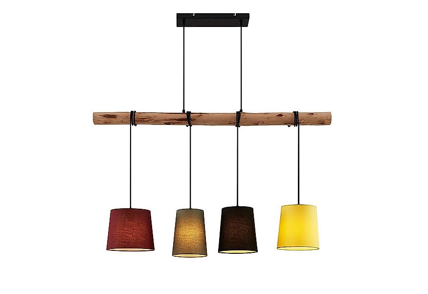 Lindby Hängeleuchte Moskau, Holz IP20, 4 x 60 W günstig online kaufen