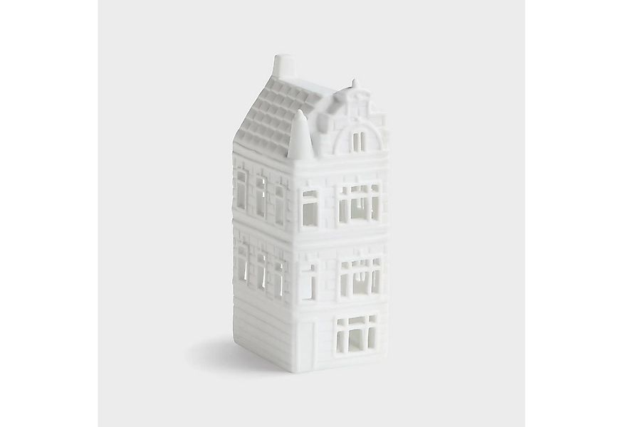 &Klevering Teelichthalter Lichthaus Grachtenhaus Nr7 Keramik Weiß, Detailre günstig online kaufen