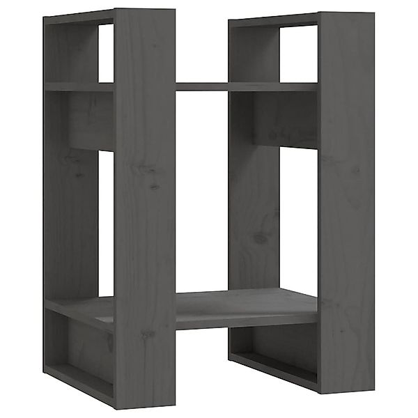 vidaXL Bücherregal Bücherregal/Raumteiler Grau 41x35x57 cm günstig online kaufen