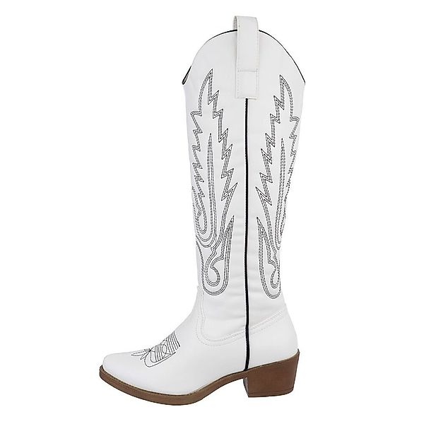 Ital-Design Damen Cowboyboots Western Westernstiefel Blockabsatz günstig online kaufen