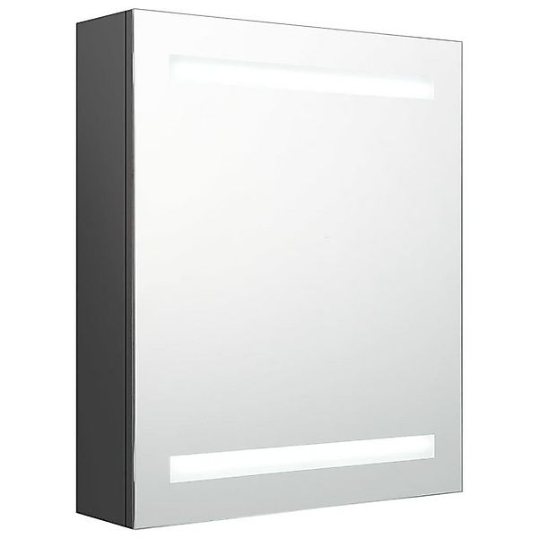 vidaXL Spiegelschrank LED Bad Spiegelschrank Grau 50x14x60 cm Badezimmer LE günstig online kaufen